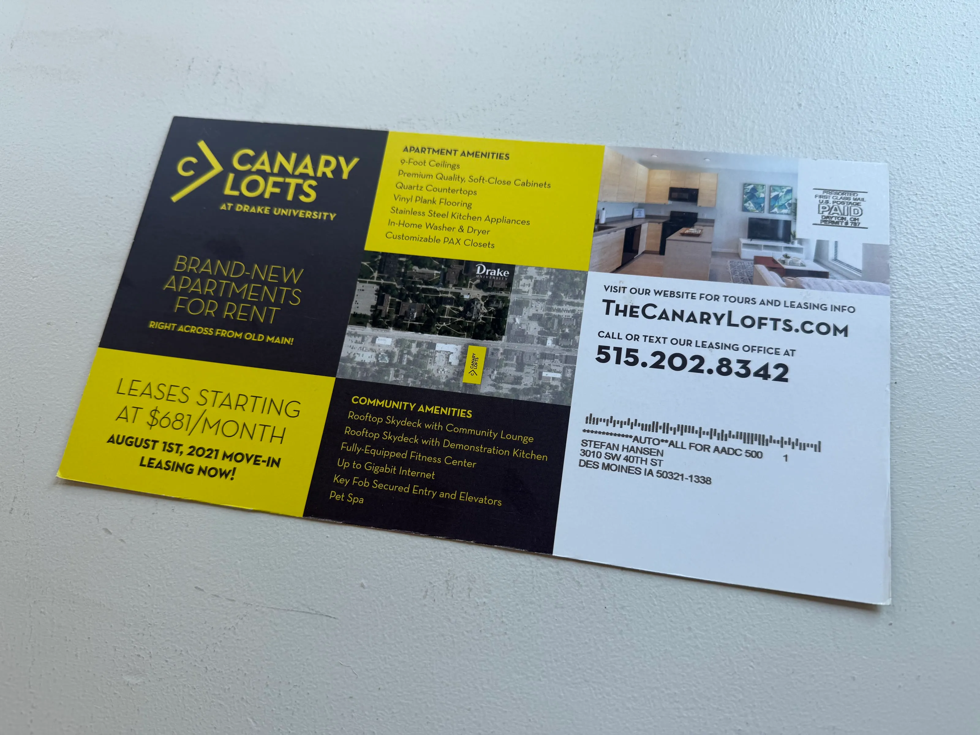 The direct mailer, reverse.